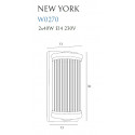 Sieninis šviestuvas NEW YORK CHROM - 3 - 197,67 €