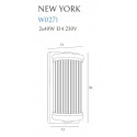 Sieninis šviestuvas NEW YORK žalvario - 3 - 197,67 €