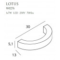 Sieninis šviestuvas LOTUS 7W aukso - 4 - 253,48 €