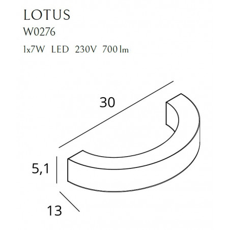 Sieninis šviestuvas LOTUS 7W aukso - 4 - 253,48 €