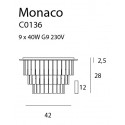 Plafonas MONACO Ø 42 cm - 2 - 302,09 €