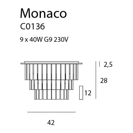 Plafonas MONACO Ø 42 cm - 2 - 302,09 €