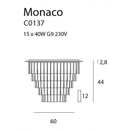 Plafonas MONACO Ø 60 cm - 3 - 576,96 €