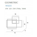 Sieninis šviestuvas LED GEOMETRIC juodas - 3 - 600,68 €