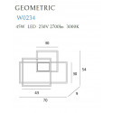 Sieninis šviestuvas LED GEOMETRIC baltas - 3 - 600,68 €