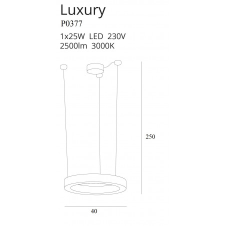 Pakabinamas šviestuvas LUXURY 40 CM auksinė - 4 - 737,19 €