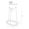 Pakabinamas šviestuvas LUXURY 70 CM auksinis, DIM - 4 - 1 302,29 €