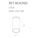 Lubinis šviestuvas PET ROUND NEW baltas - 3 - 15,11 €