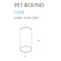 Lubinis šviestuvas PET ROUND NEW juodas - 2 - 15,11 €