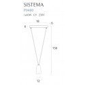 Pakabinamas šviestuvas SISTEMA I - 2 - 45,35 €