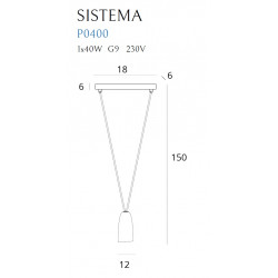 Pakabinamas šviestuvas SISTEMA I - 2 - 45,35 €