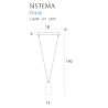 Pakabinamas šviestuvas SISTEMA I - 2 - 45,35 €