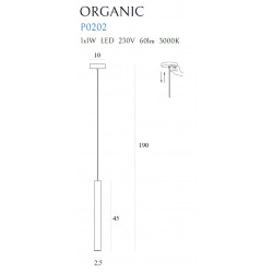 Pakabinamas šviestuvas ORGANIC I baltas - 3 - 78,14 €