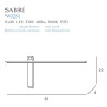 Sieninis šviestuvas SABRE 61 cm juodas IP23 - 4 - 99,99 €