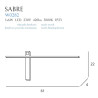 Sieninis šviestuvas SABRE 61 cm baltas IP23 - 3 - 99,99 €