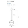 Pakabinamas šviestuvas SATURN GOLD - 5 - 104,41 €