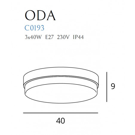 Lubinis šviestuvas ODA baltas - 3 - 111,62 €