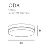 Lubinis šviestuvas ODA baltas - 3 - 111,62 €