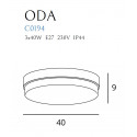 Lubinis šviestuvas ODA juodas - 2 - 111,62 €