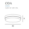 Lubinis šviestuvas ODA juodas - 2 - 111,62 €