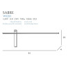 Sieninis šviestuvas SABRE 91 cm juodas - 5 - 111,62 €