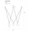 Pakabinamas šviestuvas SISTEMA III - 4 - 112,78 €