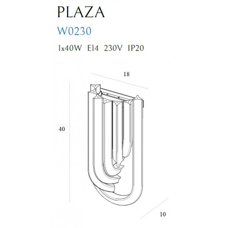 Sieninis šviestuvas PLAZA - 3 - 126,05 €