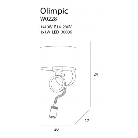 Sieninis šviestuvas OLIMPIC LED - 2 - 135,11 €