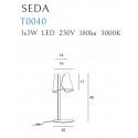 Stalinė lempa SEDA - 4 - 161,62 €