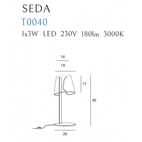 Stalinė lempa SEDA - 4 - 161,62 €
