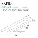 Sieninis šviestuvas  RAPID, DIM - 5 - 195,34 €