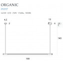 Pakabinamas šviestuvas ORGANIC HORIZON 100CM baltas - 2 - 217,21 €