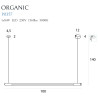 Pakabinamas šviestuvas ORGANIC HORIZON 100CM baltas - 2 - 217,21 €
