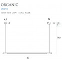 Pakabinamas šviestuvas ORGANIC HORIZON 100CM CHROM - 2 - 263,71 €
