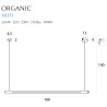 Pakabinamas šviestuvas ORGANIC HORIZON 100CM CHROM - 2 - 263,71 €