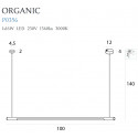 Pakabinamas šviestuvas ORGANIC HORIZON 100CM auksinė - 3 - 290,46 €