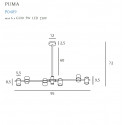 Pakabinamas šviestuvas PUMA 6 GU10 - 3 - 346,50 €