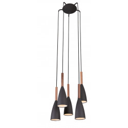 Pakabinamas šviestuvas SOFT 5 juodas - 1 - 346,50 €