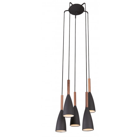 Pakabinamas šviestuvas SOFT 5 juodas - 1 - 346,50 €