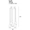 Pakabinamas šviestuvas SOFT 5 juodas - 4 - 346,50 €