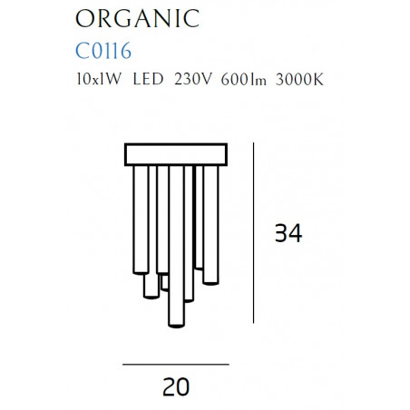 Plafonas ORGANIC COPPER mažas - 2 - 414,17 €