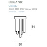 Plafonas ORGANIC COPPER mažas, DIM - 2 - 414,17 €