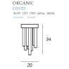 Plafonas ORGANIC CHROM mažas, DIM - 2 - 414,17 €