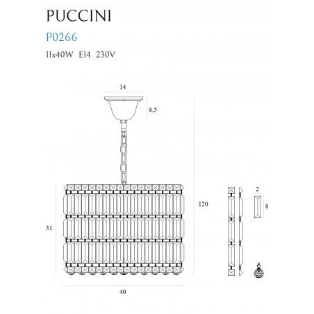 Pakabinamas šviestuvas PUCCINI 40cm - 5 - 459,52 €