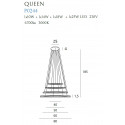 Pakabinamas šviestuvas QUEEN IV COPPER - 7 - 1 348,57 €