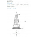 Pakabinamas šviestuvas QUEEN IV COPPER, DIM - 7 - 1 391,81 €
