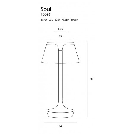 Stalinė lempa SOUL SMOKY - 3 - 114,42 €