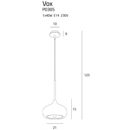 Pakabinamas šviestuvas VOX vario - 2 - 132,33 €