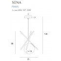Pakabinamas šviestuvas XENA - 4 - 75,35 €