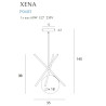 Pakabinamas šviestuvas XENA - 4 - 75,35 €